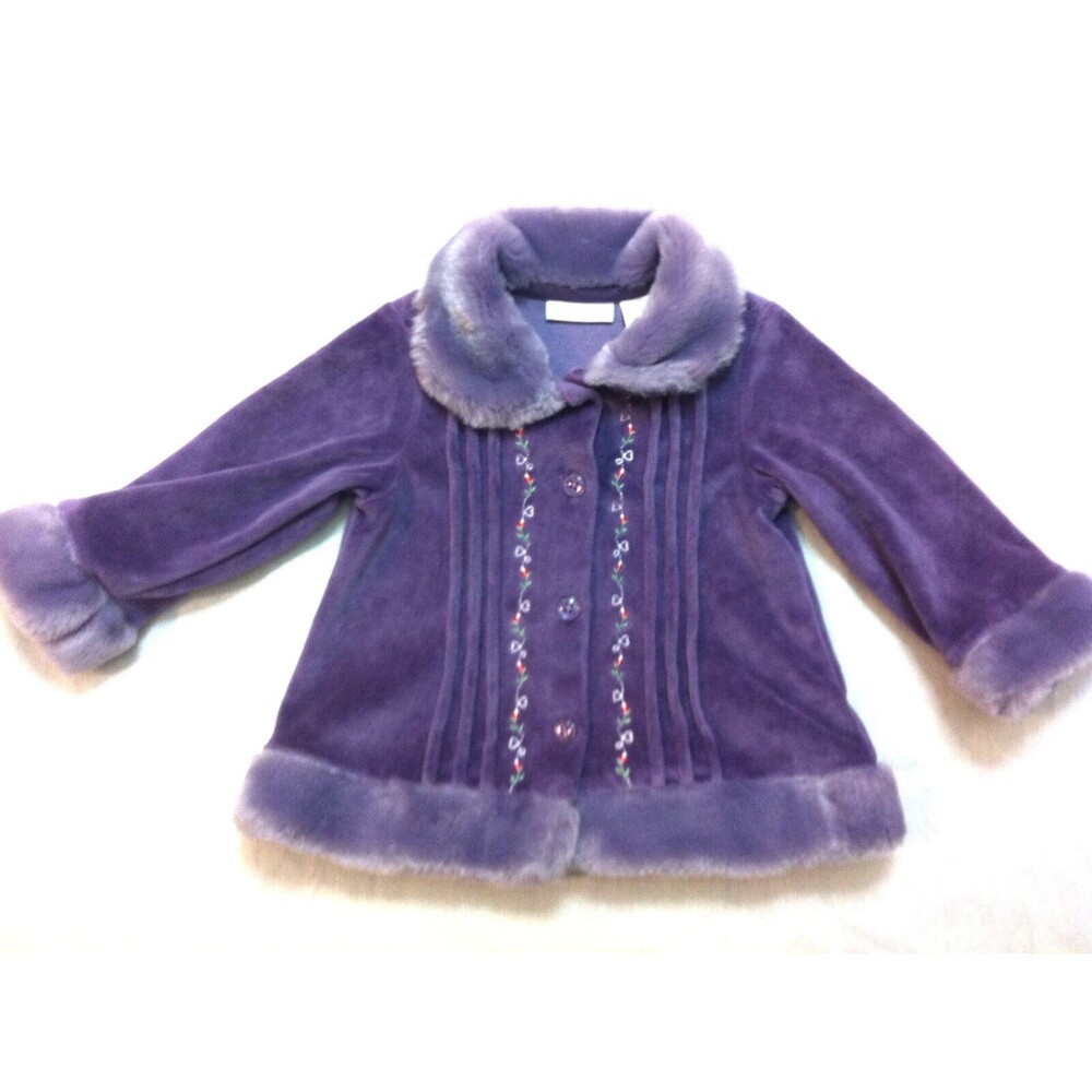 FIRST IMPRESSIONS GIRLS VELOUR JACKET SIZE 12 MONTHS
